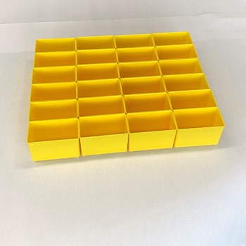  avec 24 boîtes d'encastrement Jaune