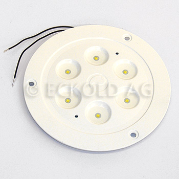 Plafonnier 6 LEDs IRIZIUM à encastrer, aluminium blanc