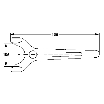Schlüssel für Container Verriegelung SW = 105 mm