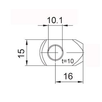 Auge-Rechteck AR16 Ø 10.1 mm 