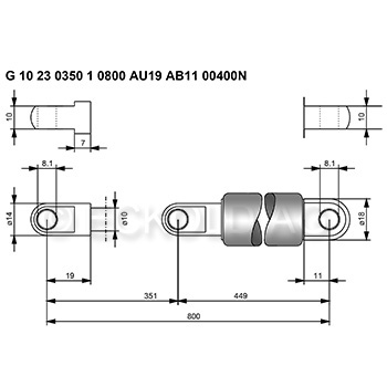 Gasdruckfeder 804680 
