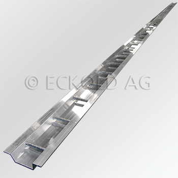 Profil d'arrimage barrettes 5000 mm / aluminium blanc de presse