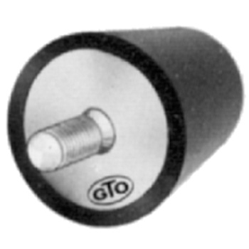 Konische Rundpuffer mit Gewinde Gummi: Ø 30/38 mm