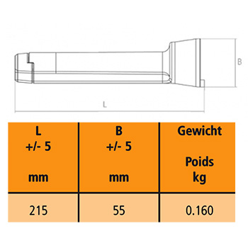 Hemmschuhhalter aus Kunststoff für Radkeil G46
