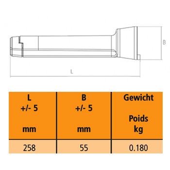 Hemmschuhhalter aus Kunststoff für Radkeil E53 / KLOK