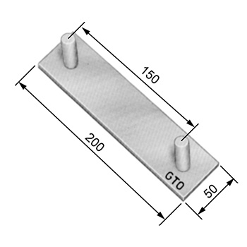 Plaque de maintien de tube double pour réception de tube jusqu'à Ø60 mm