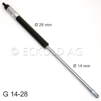 Gasdruckfedern Stahl Baureihe G 14-28